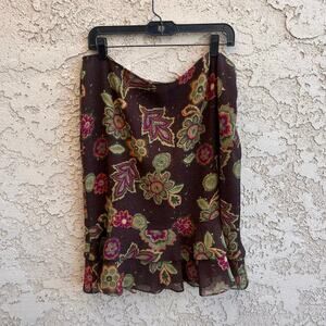 Oscar de la Renta Lightweight Paisley Skirt Size 16